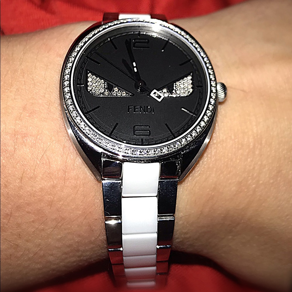 FENDI Women’s Momento Diamond Bug Bracelet Watch